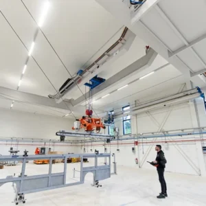 Handling of items in large environments by air